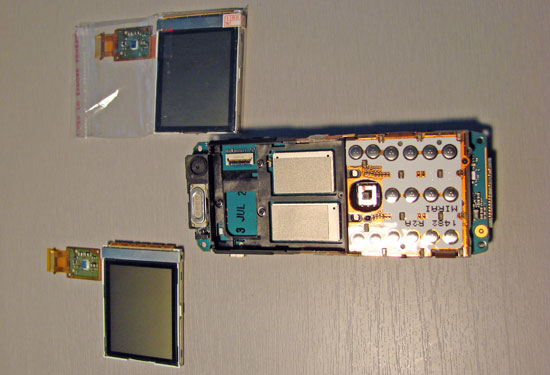 k600i Screen Removal